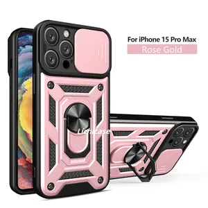 For Iphone Case With Camera Lens Slide Window Anti Gravity Armor Phone Case For Iphone 15 Pro Max 14 13 Pro Protection Cover