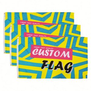 Publicidad de productos promocionales Estrella de buena calidad Banderas personalizadas de doble cara individuales, pancartas con 2 ojales - Product Image 6