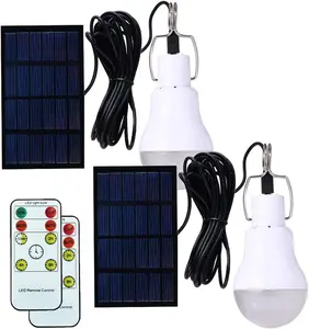 태양 Led 캠핑 조명 태양 안뜰 전구 매달려 램프 야외 방수 정원 램프