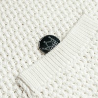AiNear Großhandel Custom Logo Design Oem & Odm Wintermantel Langarm V-Ausschnitt Pocket Mesh Herren Baumwolle Strick Häkel pullover