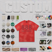 Camiseta de manga corta para hombre con estampado digital minimalista original, estilo retro americano, lavada y pintada con spray, nuevo estilo de verano para hombre.