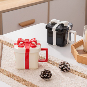 Taza de Regalo Creativa Personalizada con Forma de Caja, 420 ml, 14 oz, Taza para Beber para Chicas, Tazas Sorpresa Rosas, Tazas Navideñas, Taza para Agua con Tapa - Product Image 3