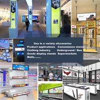 Pantalla LCD Ultra Ancha para Borde de Estante Quiosco Publicitario para Supermercado TV Señalización Digital Reproductor de Video Android para Anuncios de Barra Estirada