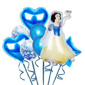 Juego de globos de decoración de fiesta de cumpleaños para niños de Blancanieves, Cenicienta y <span class=keywords><strong>Bella</strong></span> <span class=keywords><strong>Durmiente</strong></span> de pie estilo dibujos animados. - Product Image 1