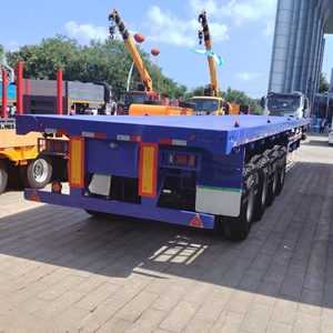 Semirremolque de Plataforma Plana para Transporte de Contenedores de 50 Toneladas y 13 Metros, 3 Ejes, Producto Popular de Fábrica - Product Image 2