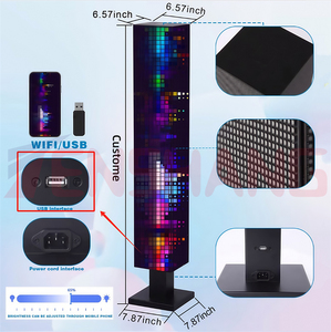 Ứng dụng thông minh tùy chỉnh đầy đủ màu sắc quảng cáo điện tử Cuboid trong nhà/ngoài trời 4 mặt/5 mặt hình chữ nhật Màn hình hiển thị <span class=keywords><strong>LED</strong></span> - Product Image 5