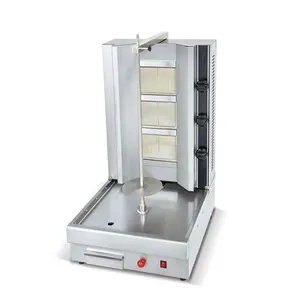CE belgesi ile paslanmaz çelik Shawarma makinesi gaz ocağı/LPG gaz Shawarma makinesi kebap ızgara aperatif makinesi