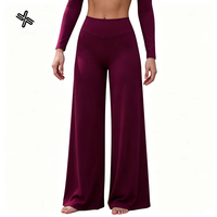 Pantalon de fitness personnalisé extensible 4 directions avec contrôle du ventre, pantalon de sport à jambes larges, leggings de yoga pour femmes