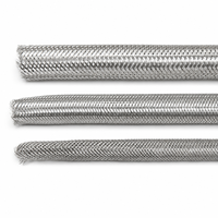 Couverture en filet d'expansion pour tuyau ondulé en acier inoxydable DN15~DN32, épaisseur 0,25 mm, résiste à une pression accrue