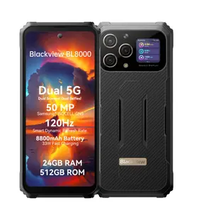 Smartphone Blackview BL8000 5G robuste 2024 "6.78 K FHD + écran 2.4Hz 24GB 120 GB téléphone portable 50MP 512 mAh 33W 8800