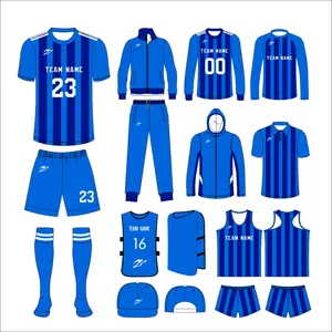 23/24 New style design full set men football uniform high quality sublimation custom soccer jersey set