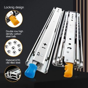 Telescopische Kanaal 200Kg Zware Lade Interlock Glijrails Keuken Kast Heavy Duty Soft Close Lade Glijbaan Met Slot - Product Image 1