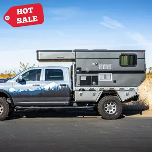4x4 trượt trong Pop Top Pick up có thể gập lại xe tải Camper Trọng lượng nhẹ cửa sổ bật lên xe tải giường Lều Camper với Lều