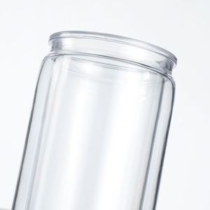 Gobelet en plastique à double paroi de 16 oz en acrylique, gobelet globe à neige, autocollants pour globe à neige pour bricolage avec couvercle en plastique coloré - Product Image 4
