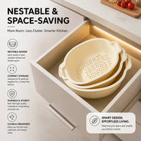 Escurridor de Frutas y Verduras con Malla Fina, Estructura Desmontable, Utensilio de Cocina