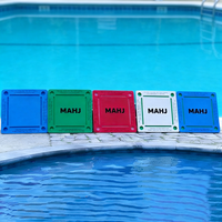 Plateau de table Mahjong flottant imprimé de logo dans la plage de la piscine 35.5 pouces fête de natation Sport Mah Jong jeu Tables flottantes