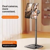 Support de téléphone et tablette de bureau en métal à double cœur, résistant à la chaleur, rotation à 360°, hauteur réglable, vente en gros d'usine