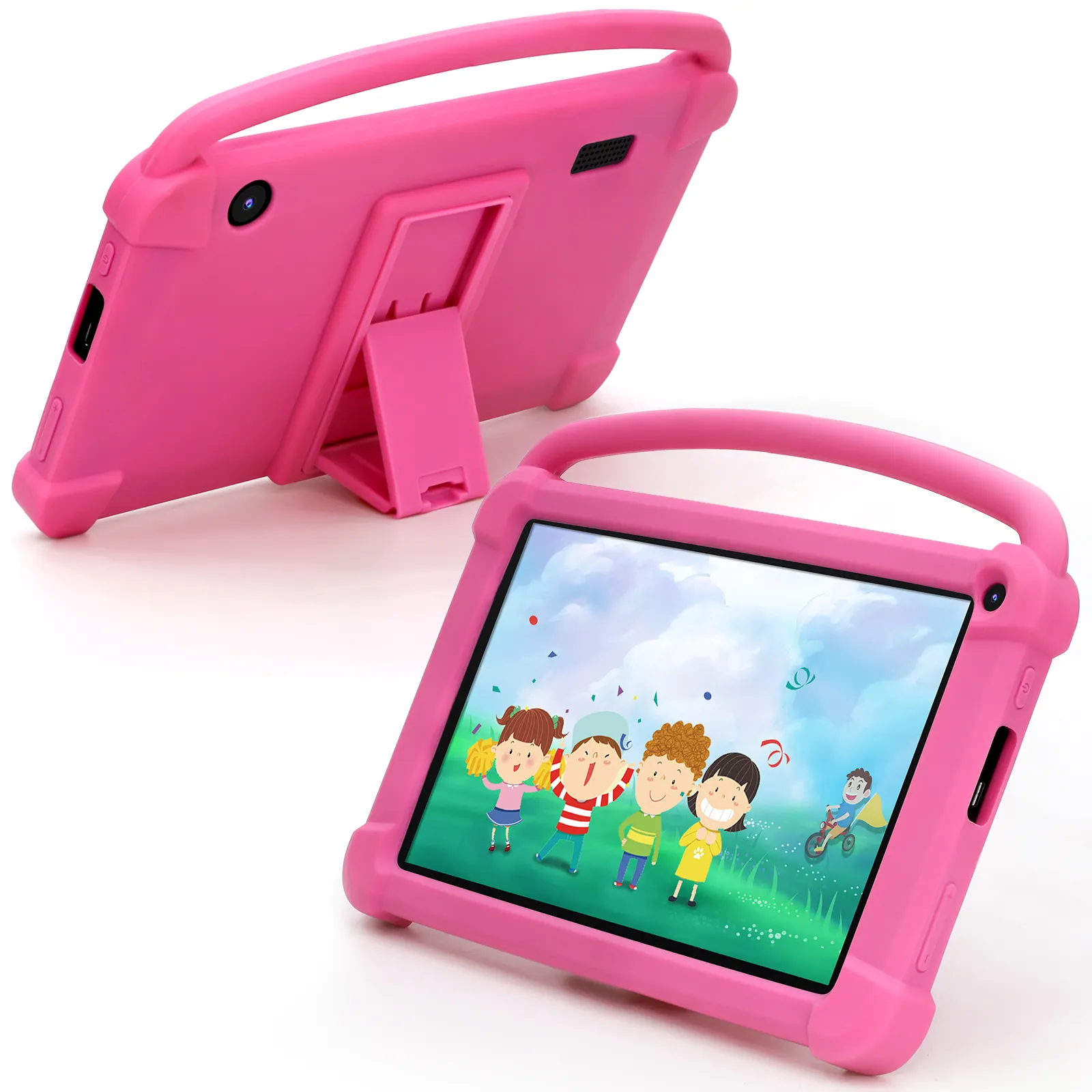 New 2 + 32GB Android 12 trẻ em Tablet PC với USB Loại C sạc giao diện điện dung màn hình trường hợp giáo dục sản xuất Spreadtrum