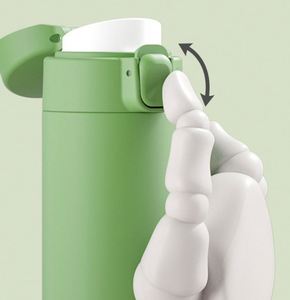 500ml Stainless Steel Insulated Double Wall Thermos Water <b>Bottle</b> Flask <b>Coffee</b> Cup With Button Press for Gift - Product Image 2