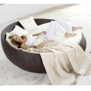 Jardín diseñado móvil al aire libre sol muebles de caña de mimbre, junto a la piscina sofá camas fabricantes - Product Image 1