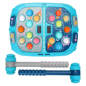 Preschool-Puzzle Schnellstoß-Spielmaschine Fangen von Maulwürfen Drücken und Spielen-Spielzeug Kinder Schall- und Licht-PK-Modus Doppelhammer