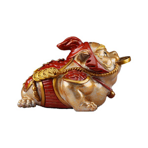 Copper Dragon Toad Ornament Feng Shui <b>Desk</b> Decor Office Home Decoration Chinese New Year Gift - Product Image 4