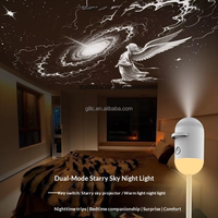 Planetario Infantil Moderno de ABS, Lámpara Proyector LED Ultra Clara, Mini Proyector USB Portátil con Escenas de Galaxia, Luna y Ballenas, Decoración para Techo de Habitación
