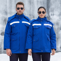 Vêtements de travail d'hiver, uniformes, vestes d'extérieur, vestes réfléchissantes, parka robuste pour la construction, manteau de travail avec capuche amovible