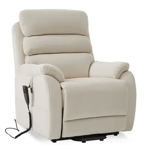 CJSmart Home Lift Chair Recliner For Short People Lay Flat Power Lift Sofa With Infinite Position Adjustment And Side Pocket