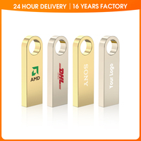 Stik memori ukiran dengan gantungan kunci, Flash Drive USB 128 GB 3 Disk 16GB Flashdisk cetak 64 GB