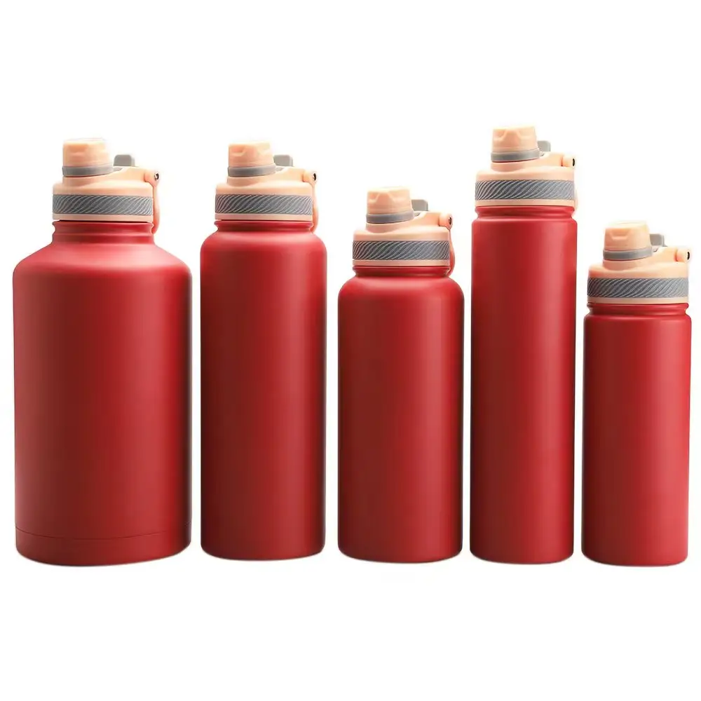 Saman kapakları ile 32oz vakum yalıtımlı paslanmaz çelik su şişesi, çift duvar ter geçirmez BPA ücretsiz sıcaklık tutmak