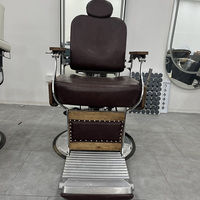 Vente en gros de chaise de barbier à piston hydraulique classique et durable Yapin brun pour hommes
