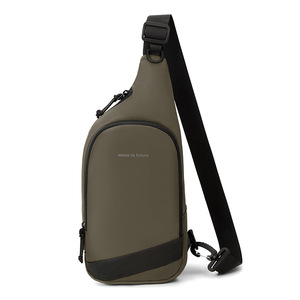 Men's Oxford <b>Chest</b> Bag Zipper Closure Summer Fashionable Waterproof Portable Sports Style Crossbody Bag for Daily Use - Product Image 1