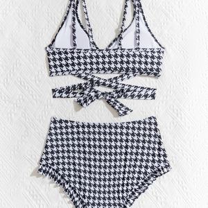 Maillot de bain de luxe blanc grande taille pour femme avec imprimé floral et soutien-gorge push-up, paréo pour jeune femme en promotion - Product Image 2