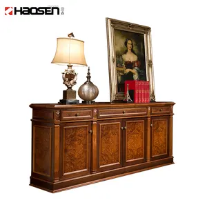 Деревянный роскошный классический шкаф для хранения офисной мебели
