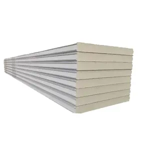 Material de construcción ligero Eps Pu Pur Pir Panel sándwich de techo Paneles de lámina de techo espuma de poliuretano