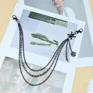 Chaîne de taille toile d'araignée noire multicouche style hip-hop unisexe, chaîne de corps tendance, accessoire décontracté pour la danse urbaine - Product Image 2