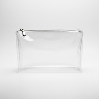 Pochette cosmétique légère en plastique avec corps transparent, trousse de maquillage pour les voyages et l'usage quotidien