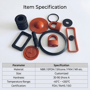 Piezas de caucho redondas moldeadas a presión personalizadas, juntas de NBR y <span class=keywords><strong>EPDM</strong></span>, arandelas planas, sellos, colores personalizados, OEM para maquinaria industrial - Product Image 4