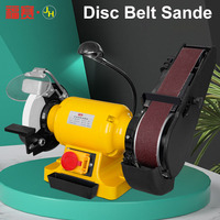 Offre Spéciale Ponceuse à bande et à disque électrique DIY 6 pouces, Mini machine à bois pour usage domestique, Meuleuse d'établi de qualité industrielle MD3215W-PL