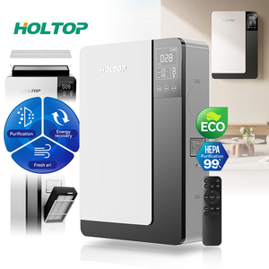 ระบบระบายอากาศ Holtop Home Hrv ติดตั้งง่ายแบบติดผนัง พร้อมรีโมทคอนโทรล เครื่องฟอกอากาศแบบไร้ท่อ พร้อมไส้กรองสามชั้น ติดตั้งบนผนัง - Product Image 1