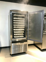Congélateur à choc commercial 15 plateaux à température unique, refroidissement par ventilateur, dégivrage automatique, congélateur vertical pour congélation rapide de la viande