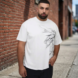 Men's <b>100</b>% Cotton/<b>Polyester</b> 200GSM Oversized Long T-Shirt Customized Premium Sewing Quality Blank Design Eco-Friendly High - Product Image 1