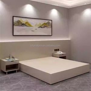ชุดเฟอร์นิเจอร์ห้องนอนโรงแรมสไตล์ร่วมสมัย พร้อมโครงเตียงไม้ หัวเตียง โต๊ะทำงาน ตู้วางทีวี และโต๊ะข้างเตียง สำหรับโรงแรมและอพาร์ตเมนต์ 3 แห่ง - Product Image 3