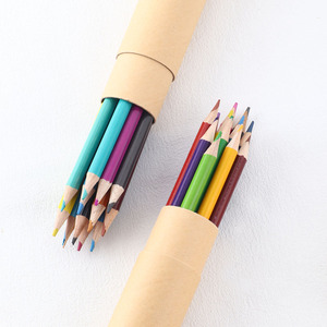 Caja Tubo de papel Embalaje 12 piezas Lápices de dibujo de estilo redondo largo Juego de doble punta <span class=keywords><strong>24</strong></span> Lápiz de <span class=keywords><strong>color</strong></span> - Product Image 3