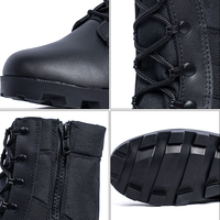 Échantillon de support OEM Bottes tactiques pour hommes Bottes du désert spéciales Bottes de combat durables en cuir Chaussures de randonnée extérieures à la cheville