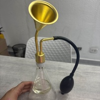 Flacons testeurs en verre de 80 ml à double paroi en laiton pour parfums, huiles essentielles et café