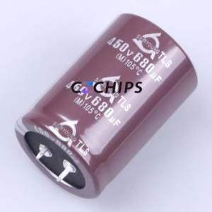 TLS450V680M35*50 <b>Snap</b>-in Aluminum Electrolytic Capacitor Through hole Component (THT),D35xL50mm 680uF 20% 450V 10mm - Product Image 1