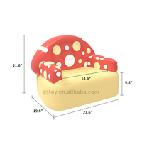Conte de fées Style tout-petits Non toxique PVC Air Canapé Fauteuil Intérieur Portable Dessin Animé Blow Up Chaise Champignon Gonflable Enfants Canapé