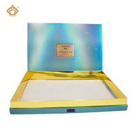 Boîte d'emballage de luxe en carton vert pour écharpe sari Impression de marque personnalisée Conception gratuite quantité minimale de commande bas pour chaussettes